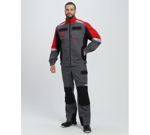 Костюм Формула-1 CH МВО (тк.Смесовая,240) брюки, серый/черный/красный