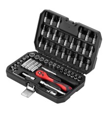 Набор инструментов 56 предметов, CrV, 1/4" MTX