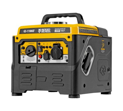 Генератор инверторный GS-1100iF, 1,1 кВт, 230 В, ручной старт DENZEL