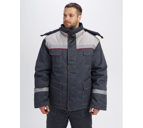 Костюм зимний Флофт-1 IMP (тк.Смесовая,240) брюки, т.серый/св.серый