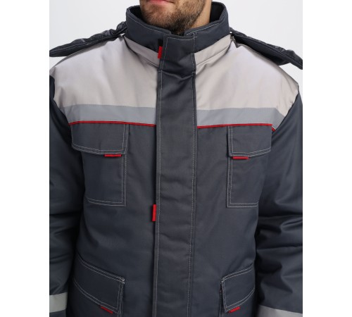 Костюм зимний Флофт-1 IMP (тк.Смесовая,240) брюки, т.серый/св.серый