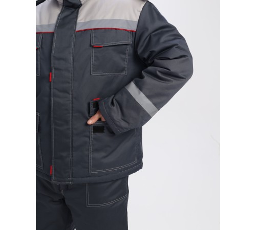 Костюм зимний Флофт-1 IMP (тк.Смесовая,240) брюки, т.серый/св.серый