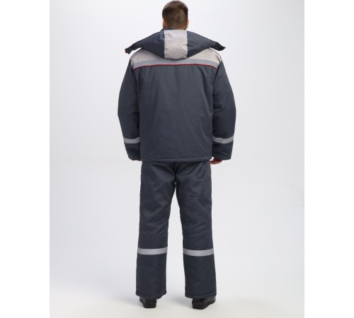 Костюм зимний Флофт-1 IMP (тк.Смесовая,240) брюки, т.серый/св.серый