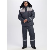 Костюм зимний Флофт-1 IMP (тк.Смесовая,240) брюки, т.серый/св.серый