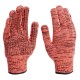 Перчатки трикотажные, акрил, усиленные, ПВХ-гель Протектор, цвет: коралл, 10 класс Сибртех