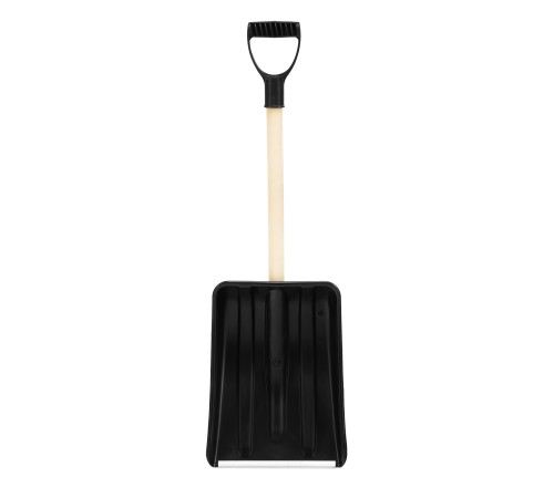 Лопата для уборки снега полипропиленовая, 275х365х870 мм, деревянный черенок, Sparta