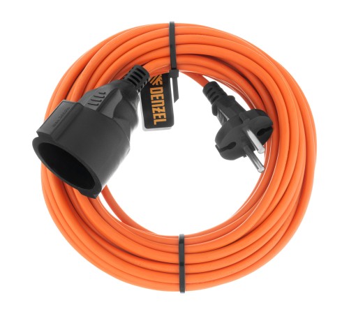 Удлинитель-шнур силовой Garden Series, б/з, ПВС, 10м, 1 розетка, 2 x 1 мм, Denzel