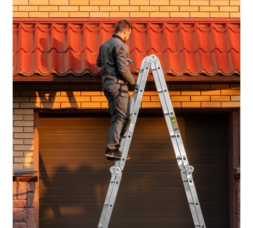 Лестница шарнирная алюминиевая, 4 х 5 ступеней, Сибртех