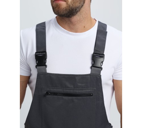 Костюм Титан СОП с капюшоном (тк.Смесовая,210) п/к, т.серый/св.серый