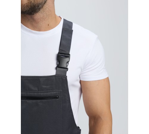 Костюм Титан СОП с капюшоном (тк.Смесовая,210) п/к, т.серый/св.серый