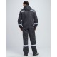 Костюм Титан СОП с капюшоном (тк.Смесовая,210) п/к, т.серый/св.серый