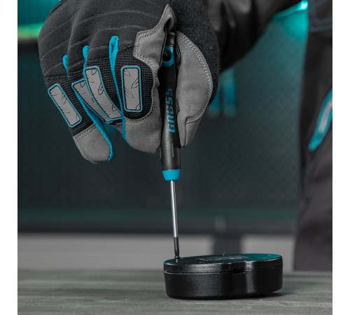 Набор отверток для точной механики, CrMo, двухкомпонентные рукоятки, 6 шт, пластиковый бокс Gross