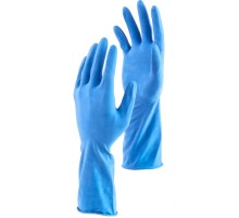 Перчатки хозяйственные латексные c двойным хлопковым напылением, M, Сибртех