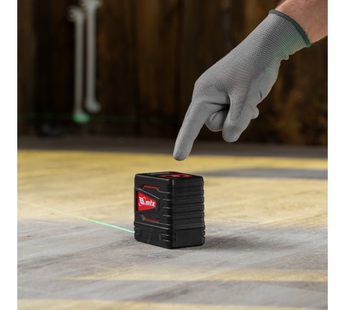 Лазерный уровень QBC GREEN Basic SET, 20 м, зеленый луч, батарейки, резьба 1/4" MTX