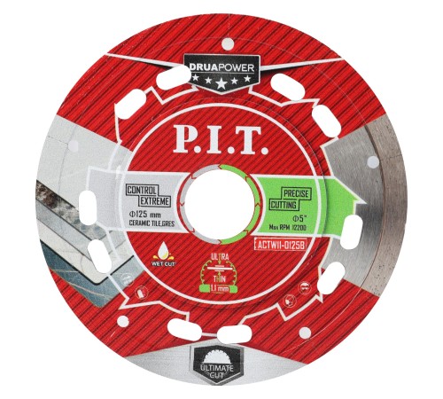Диск алмазный отрезной ультратонкий P.I.T. DRUA ACTW11-0125B