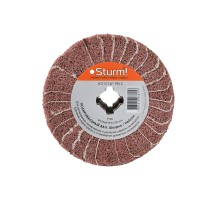 Щетка Нейлон/Шкурка P120,d=118мм,матирование,полиров. И удал.царапин на мет,Sturm!