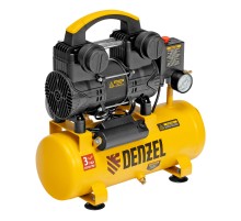 Компрессор безмасл. малошумный DLP-950/10, 950Вт,10 л, 2850 об/мин, 170 л/мин Denzel