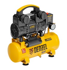Компрессор безмасл. малошумный DLP-950/10, 950Вт,10 л, 2850 об/мин, 170 л/мин Denzel