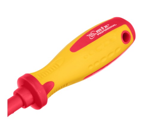 Отвертка Insulated, SL8 x 150 мм, CrMo, до 1000 В, двухкомпонентная рукоятка Matrix Professional Отвертка Insulated, SL8 x 150 мм, CrMo, до 1000 В, двухкомпонентная рукоятка Matrix Professional