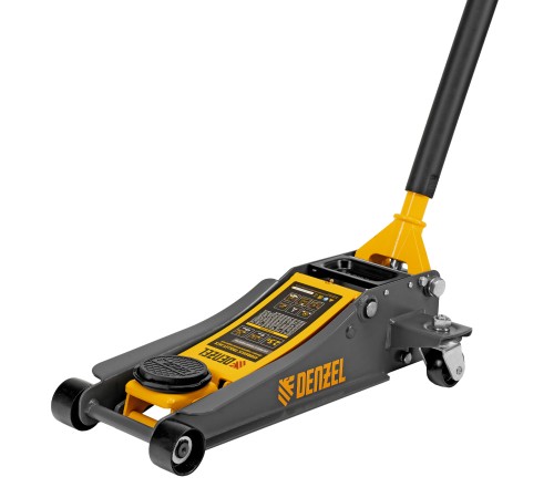 Домкрат гидравлический подкатной, 2,5 т, 85-430 мм, быстрый подъем, низкий подхват, проф. Denzel