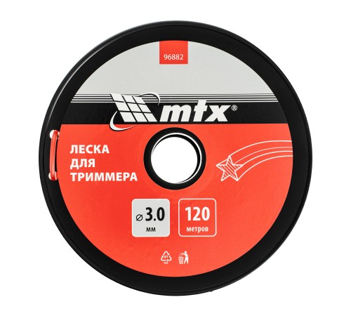 Леска для триммера звезда 3,0 мм х 120 м, на катушке //MTX