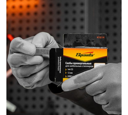 Скобы, 12 мм, для мебельного степлера, тип 53, 1000 шт, Sparta