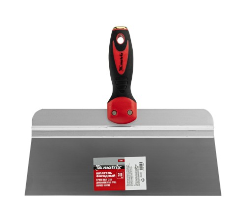 Шпатель фасадный из нержавеющей стали, 300 мм, двухкомпонентная ручка, широкое полотно Matrix