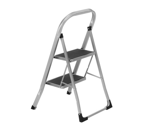 Стремянка стальная, 2 широкие ступени 20х30 см с полимерным покрытием Сибртех
