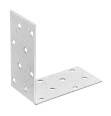 Крепежный уголок равносторонний 2 мм, KUR 80 х 80 х 40 мм Сибртех