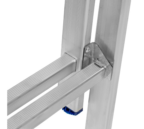 Лестница, 2 х 8 ступеней, алюминиевая, двухсекционная, Сибртех