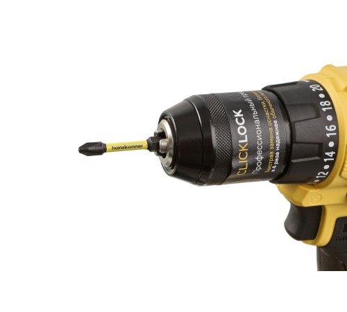 HCD2065BLC Дрель аккумуляторная б/щ Hanskonner 1BatterySystem