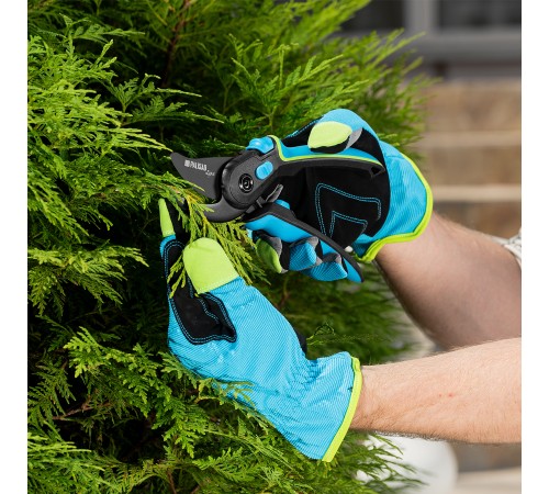 Секатор прямого реза, 225 мм, регулировка захвата, трехкомпонентные рукоятки, Luxe, Palisad