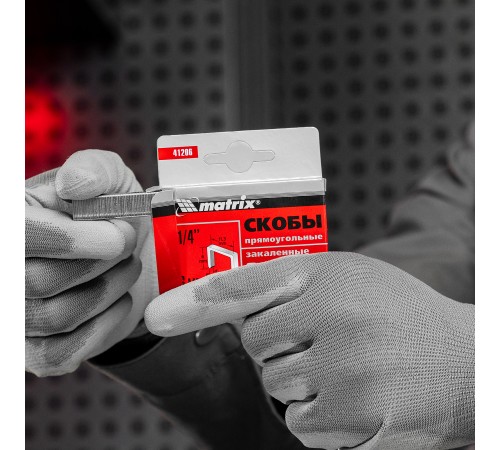 Скобы, 6 мм, для мебельного степлера, закаленные, тип 53, 1000 шт Matrix