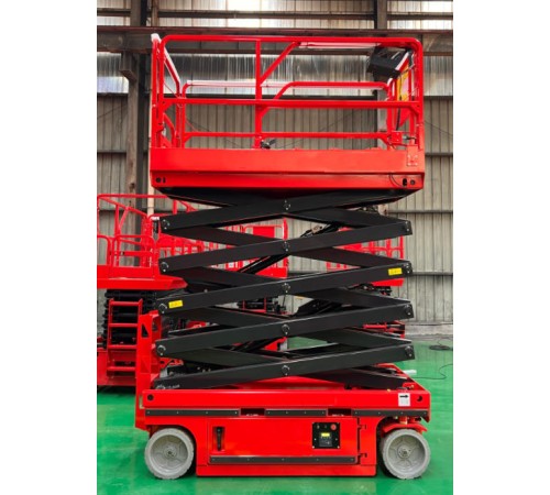 Подъемник ножничный самоходный 320 кг 11,8/13,8 м TOR AMSL1214 DC аккумуляторный (G)