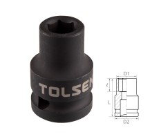 Головка торцевая ударная шестигранная 1/2", 11 мм TOLSEN TT18211 Головка торцевая ударная шестигранная 1/2", 11 мм TOLSEN TT18211