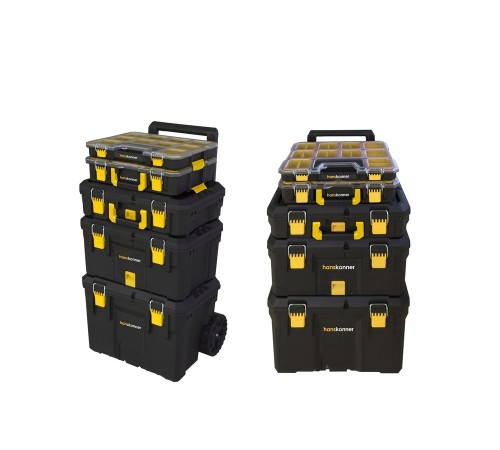 HSP5KIT Набор ящиков системы хранения HANSTORAGE PLUS (5шт) на колесах HSP5KIT Набор ящиков системы хранения HANSTORAGE PLUS (5шт) на колесах