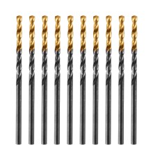 Сверло по металлу, 2,5 мм, HSS-Tin, Golden Tip, 10 шт. Denzel Сверло по металлу, 2,5 мм, HSS-Tin, Golden Tip, 10 шт. Denzel