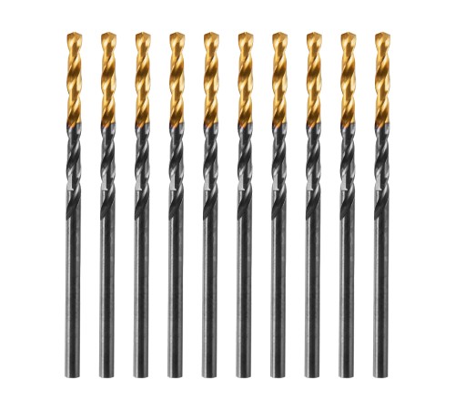 Сверло по металлу, 2,5 мм, HSS-Tin, Golden Tip, 10 шт. Denzel Сверло по металлу, 2,5 мм, HSS-Tin, Golden Tip, 10 шт. Denzel