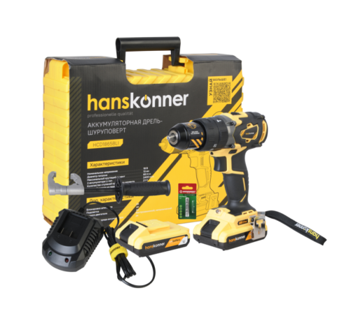 Аккумуляторный шуруповерт Hanskonner HCD1865BLI Unibattery Аккумуляторный шуруповерт Hanskonner HCD1865BLI Unibattery