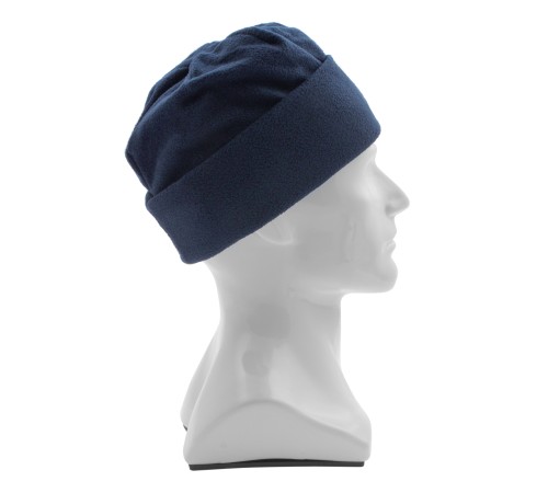 Шапка с отворотом из флиса для взрослых, размер 58-59, синяя Сибртех