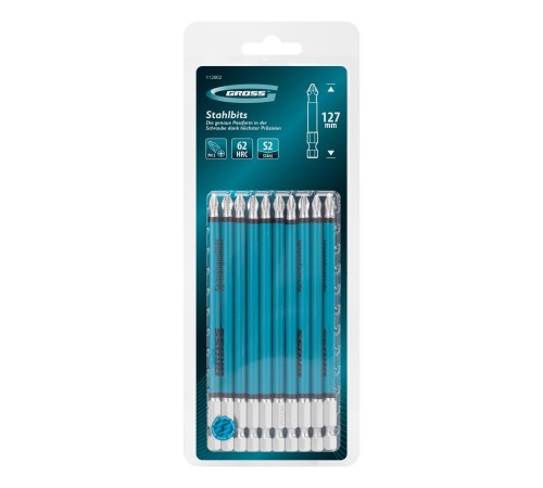 Бита PH2х127мм, сталь S2, кругл., 10шт. Gross