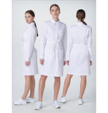 Халат женский Сансара-001 (тк.Смесовая,160) MedLine, белый Халат женский Сансара-001 (тк.Смесовая,160) MedLine, белый
