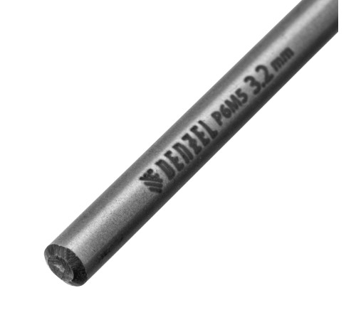 Сверло спиральное по металлу 3,2 x 65мм, Р6М5, Golden Tip, многогранная заточка, 2шт. Denzel