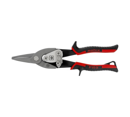 Ножницы по металлу, 250 мм, прямой рез, сталь CRMO, двухкомпонентные рукоятки, PRO Matrix