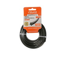 Леска для триммера, d=3.0 мм, l=15м, ПИЛЬНЫЙ ЗУБ, черный,картон,Sturm!