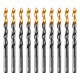 Сверло по металлу, 6,5 мм, HSS-Tin, Golden Tip, 10 шт. Denzel