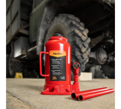 Домкрат гидравлический бутылочный, 20 т, h подъема 250-470 мм Sparta Домкрат гидравлический бутылочный, 20 т, h подъема 250-470 мм Sparta