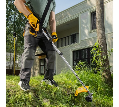 Триммер электрический TE-1220, 1200 Вт, 380 мм, катушка, диск, разборная штанга Denzel