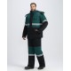 Костюм зимний Профи-Норд UZ (тк.Смесовая,240) п/к, черный/т.зеленый
