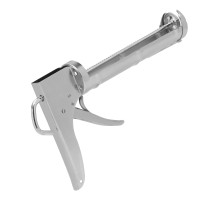 Пистолет для герметика, 310 мл, "полуоткрытый", хромированный, зубчатый шток 7 мм Matrix